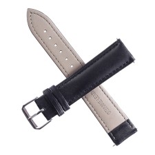 Solomon watch strap, 18 mm, genuine leather, L-20 cm, black with embossing