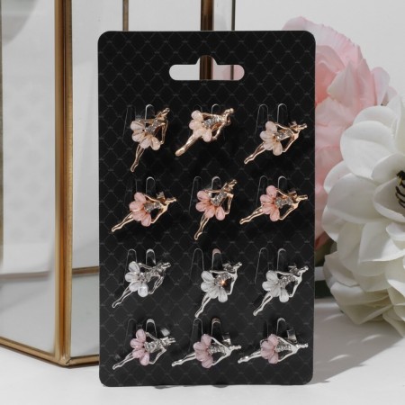 Brooch "Ballerina in the dance" mini, color mix (indivisible packing 12 pcs., Price per pcs.)