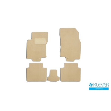 Rugs in the cabin Klever Premium Nissan X-Trail 2014-2016, introduction., 5 pcs. (textiles, beige)