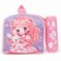 Baby plush backpack with an ANime Girl Penal, 24*24 cm, pink color