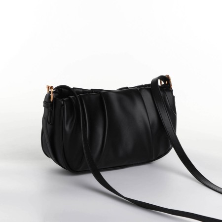 Bag Cross-Bodi with a zipper, black color-1