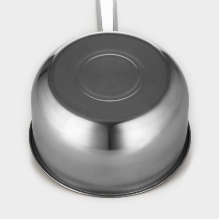 Stainless steel bucket with a long handle, 2.1 l, d = 18 cm, metal handle, silver color-3