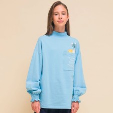 Свитшот для девочек Pelican, рост 98 см, цвет голубой