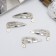 Invisibility for hair "Ophelia" (set 4 pcs) chamomile, 4.5 cm, silver