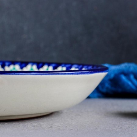 Largan Rishtan ceramics "Patterns", 25 cm, blue-6