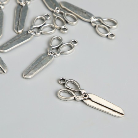 Decor Metal for creativity "Scissors" silver (A13717) 3.6x1.6 cm