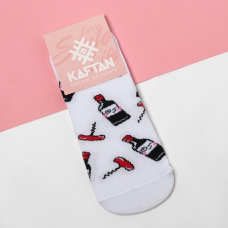 Women's socks shortened kaftan "wine" p. 36-39 (23-25 ​​cm)-1