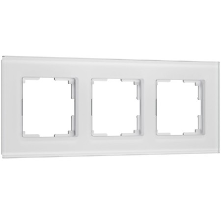 Frame for 3 posts Senso (white, glass Soft-Touch) W0033101