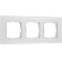 Frame for 3 posts Senso (white, glass Soft-Touch) W0033101
