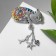 Brooch "Cat" Fairytale, color in silver