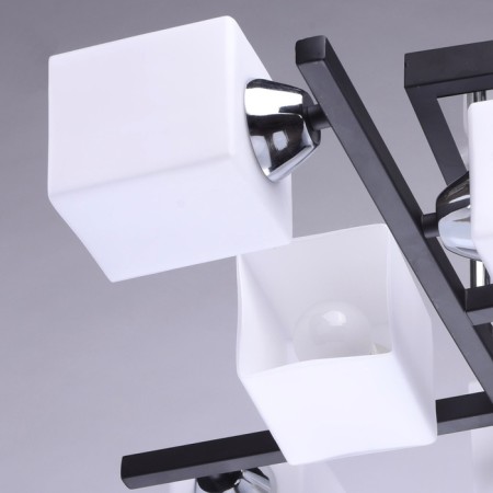 Tetro ceiling chandelier, 8x60W E27, coffee house 60x60x22 cm-6