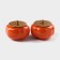 A set of ceramic banks for Persimmon storage, 2 items: 175 ml, Halloween dishes, Orange color