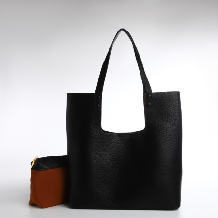 Women's bag-bag on a magnet, cosmetic bag, black color-2