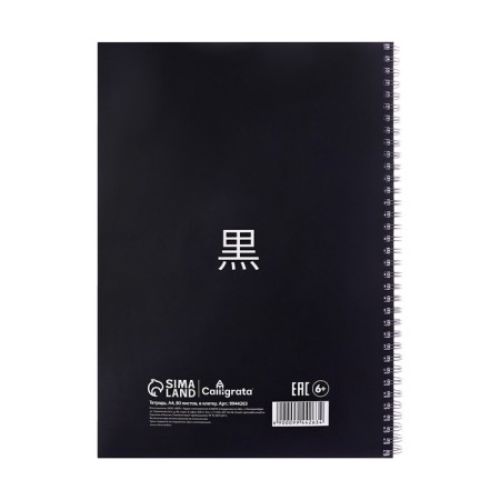Notebook on the crest "ART. Girl", A4, 80 sheets in a cage, cover Covering cardboard, glossy lamination, offset block-3