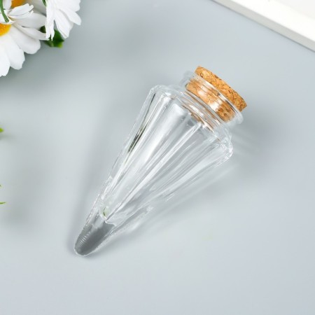 Decor for creativity glass "A bottle with a traffic jam - a cone" 100 ml 11x5.4x5.4 cm-2