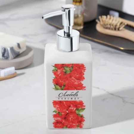 A dispenser for liquid soap "Love is everywhere", 350 ml.-1