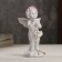 Polystone souvenir "Snowthrough angel in a pink wreath with a cross" 8x3.5x3.8 cm