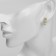 Earrings with rhinestones Xuping sheet, white color in gold