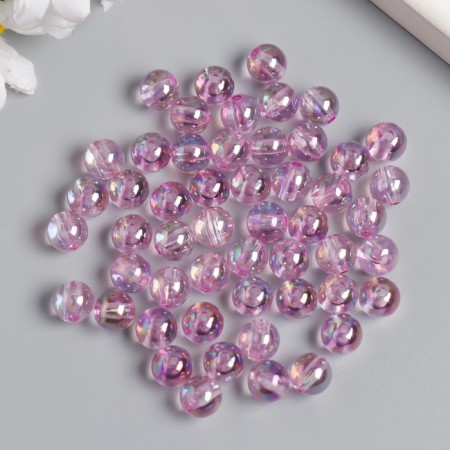 Beads for creativity Plastic "Soap bubble Lilac" set 20 grams 0.8x0.8x0.8 cm-1