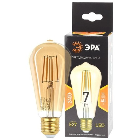 Filament era “pear”, 7 watts, E27, 910 lm, 2400k, glow warm white