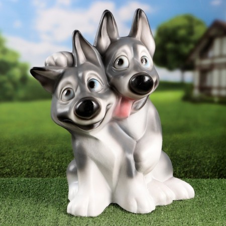 Garden figure "Husky puppies" 45x40x31cm