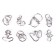 Metal puzzle “pirates riddles”, set of 8 pcs.