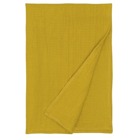 Set of waffle towels Essential, size 50x70 cm, 2 pcs, mustard color-2