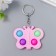 Trick Rubber Antistress (endless pimpa) "Pink butterfly" mix 6.5x5.5 cm
