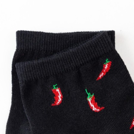 Women's socks "peppers", black color, size 23-25-2