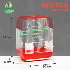 Poultry cell is equipped BD-1/2Q, 30 x 23 x 39 cm, red