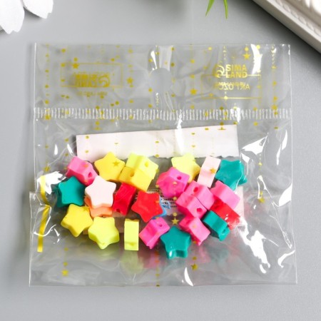 Beads for PVC creativity "Bright stars" set 25 pcs 0.5x0.9x0.9 cm-2