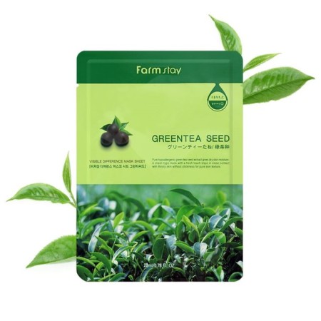 Fabric mask with natural Extract of green tea seeds Farmstay, 23 ml-1