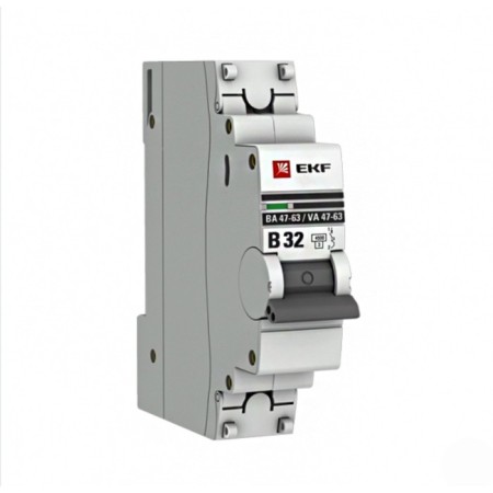 Switch automatic modular 1P B 32A 4.5ka V. 47-63 Proxima EKF MCB4763-1-32B-PRO