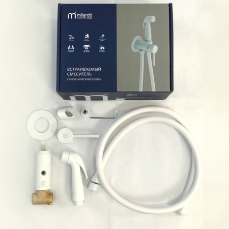 MILARDO TIDY 001WTR0M08 bideter, with a hygienic shower, built -in, white-3