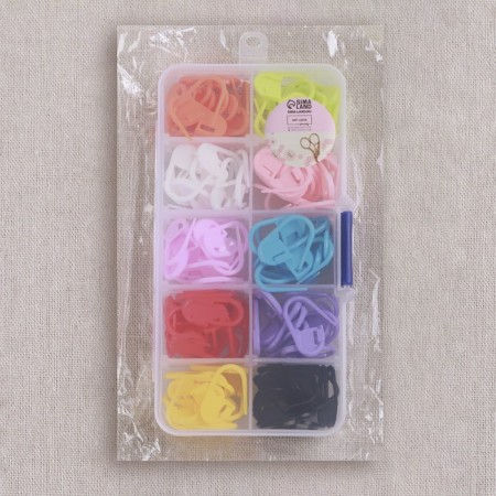 A set of markers for loops, 2 cm, 120 pcs, in a container, 12.7 × 6.5 × 2.1 cm, colorful color-3