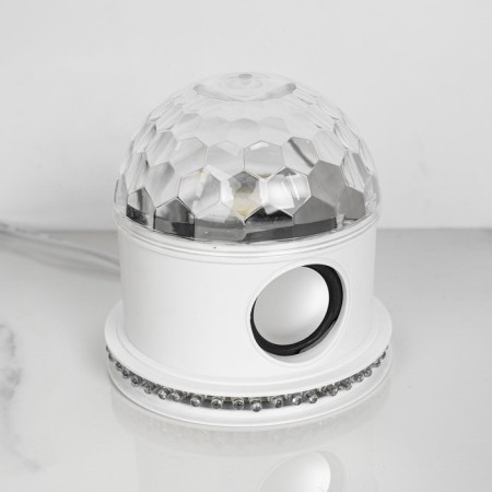 Light device "Around the sphere" 12 cm, speaker, glow RGB, 220 V, white-2