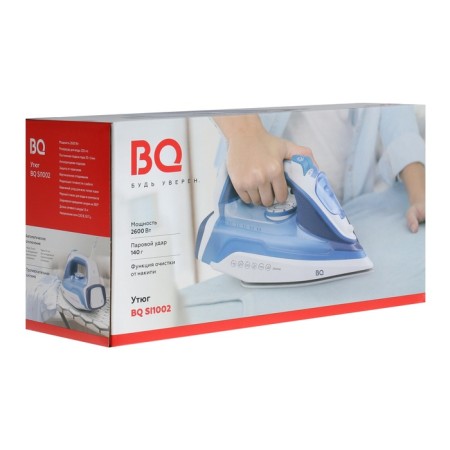 Iron BQ SI1002, 2600 W, ceramic sole, 30 g/min, 320 ml, white-blue-5