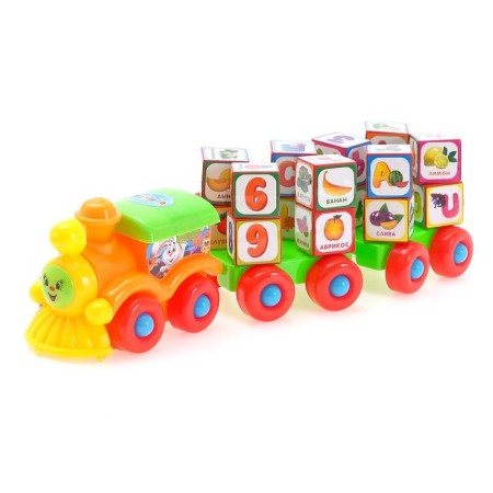 The designer "Smart Steam" with cubes "Alphabet, numbers, vegetables and fruits", according to the Montessori method-9