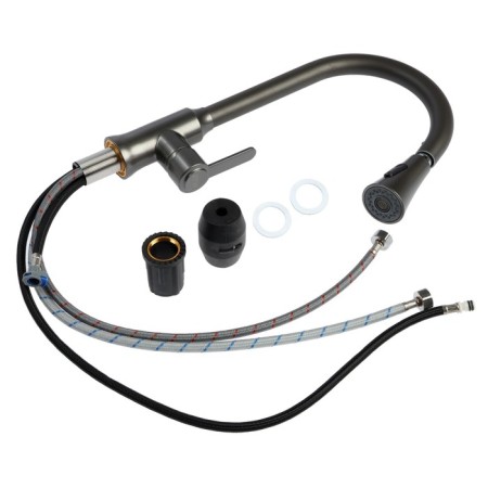 Zein Z3709 kitchen mixer, exhaust surplus, 2 modes, ABS plastic, graphite-7