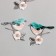 Decor for creativity Textile embroidery "Bird on a branch with a flower" 6.5x6.2 cm