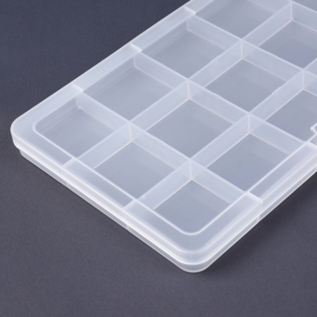 Organizer for needlework, 13 departments, 21 × 12.5 × 1.5 cm, transparent color-2