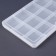 Organizer for needlework, 13 departments, 21 × 12.5 × 1.5 cm, transparent color