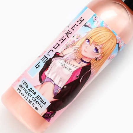 Shower gel "Tenderness", 100 ml, aroma of sakura, Beauty Fox-3