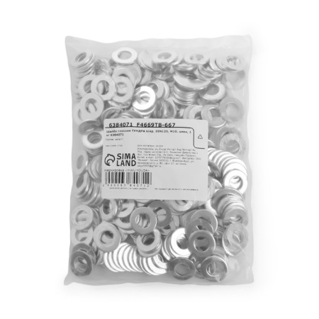 Washer Tundra, flat, without chamfers, DIN 125, galvanized, M10, 1 kg-4