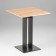 Kitchen table on one leg Sandro, 650x650x780, black/oak craft gold