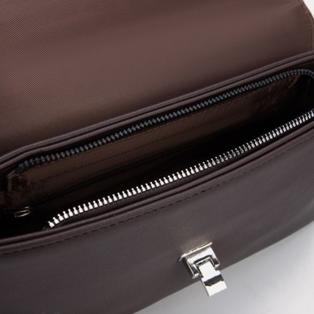 Bag-mixer on fastener, long belt, dark brown color-2