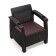 Roatan chair, with cup holders, 73x70x79 cm, mocko color, with a brown pillow