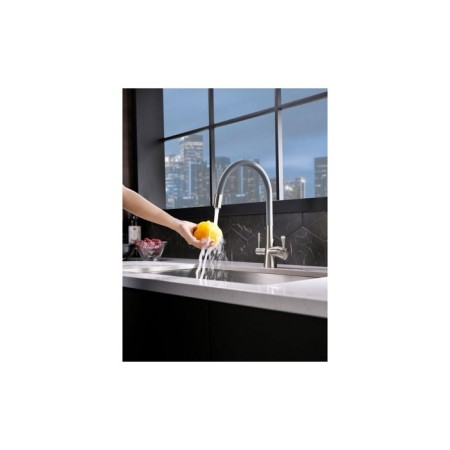 LEMARK COMFORT LM3075BN kitchen mixer, single -leaf, output for drinking, nickel-1