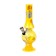 Bong, H-20.5 cm, "Skull", with a grinder, acrylic, yellow