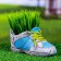 Pot "Sneakers" blue-white, 16.4x8x10cm